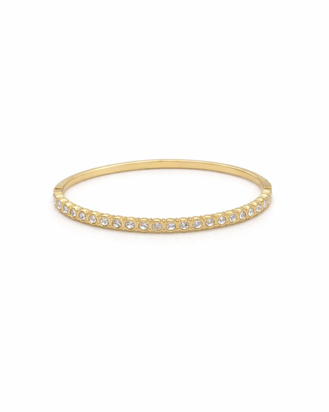 Bezel Crystal Row Gold Plated Kada