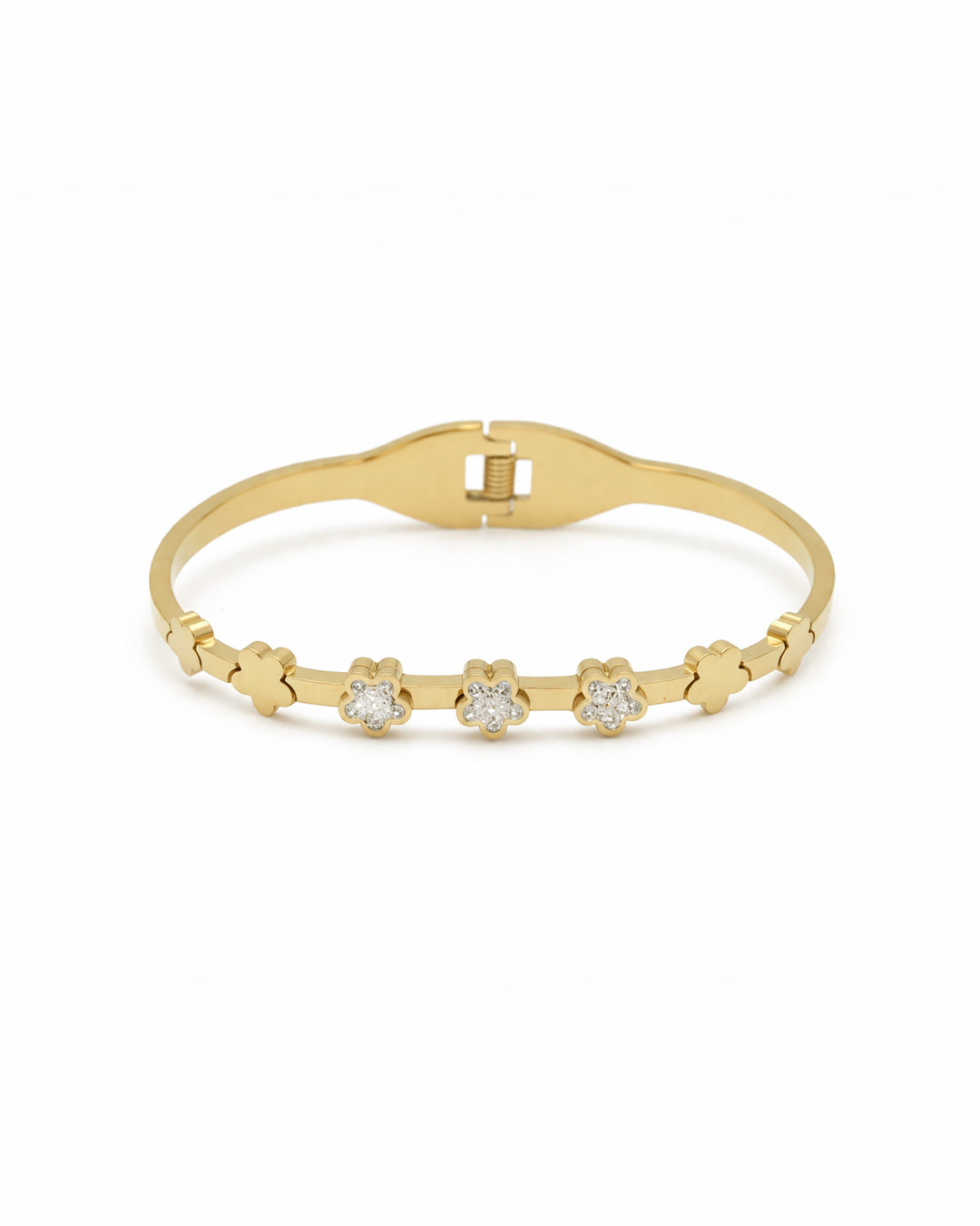 Floral Cluster Centrepiece Gold Plated Kada