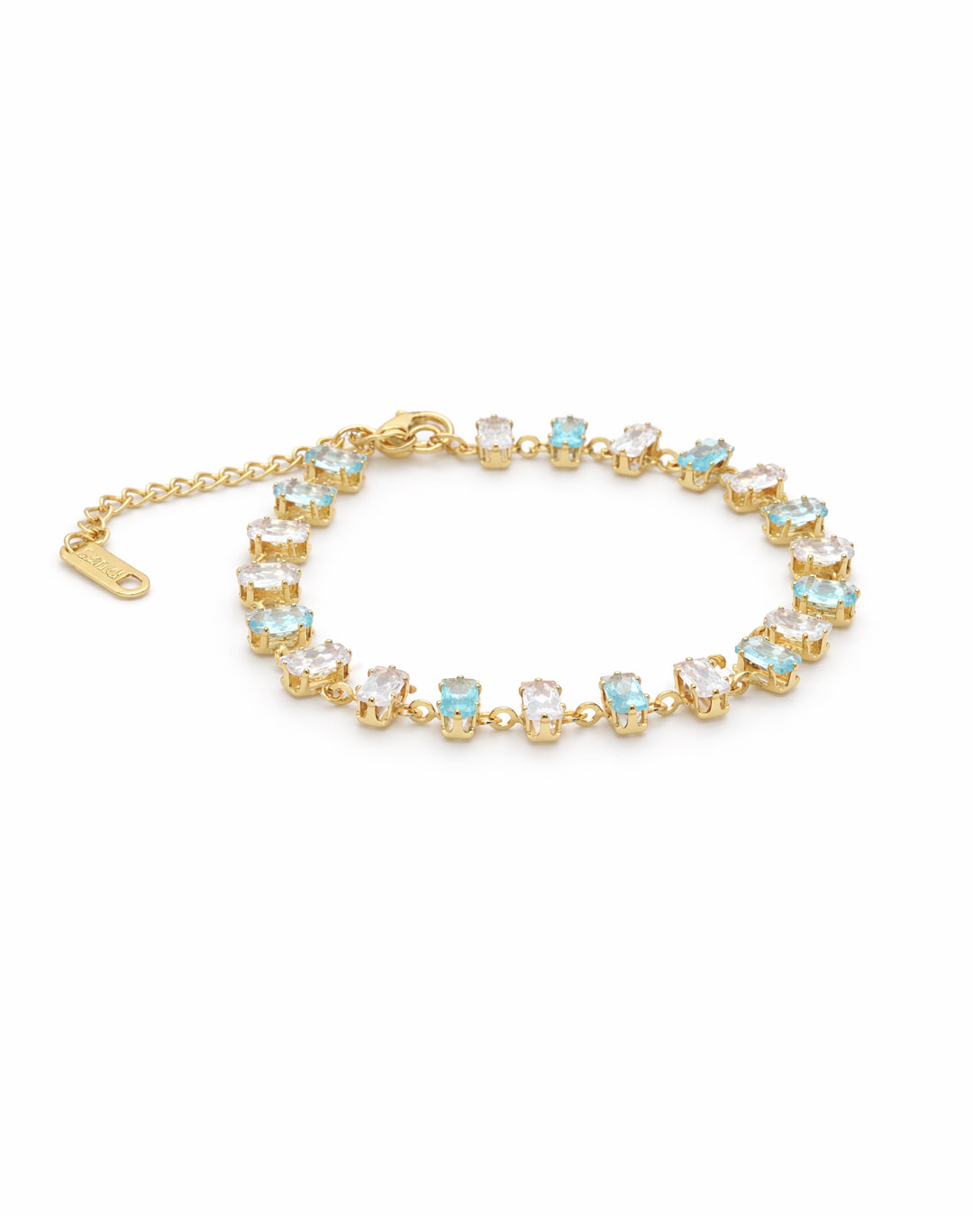 Aqua Frost Gold Plated Bracelet