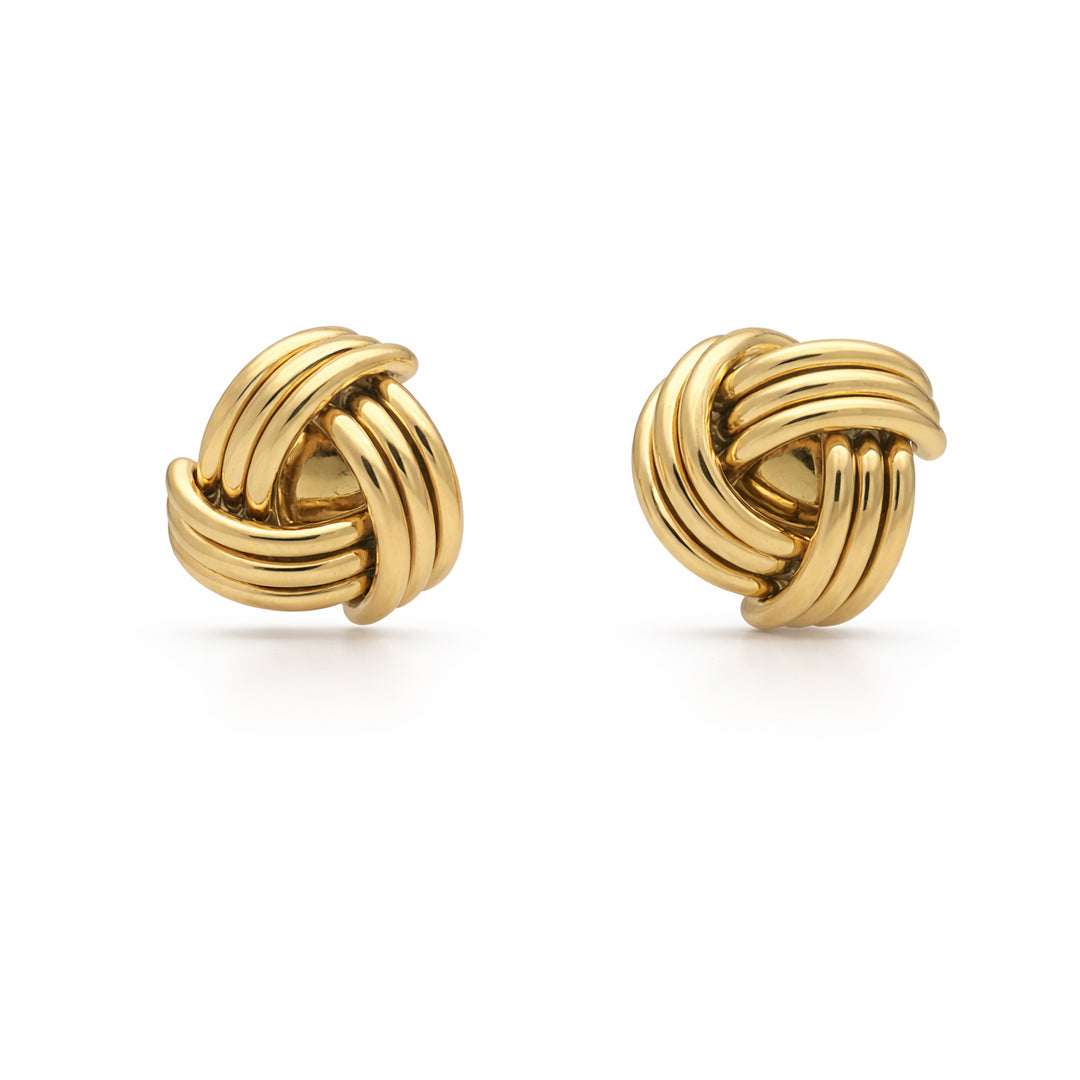 PSculpted Knot Gilded Studs