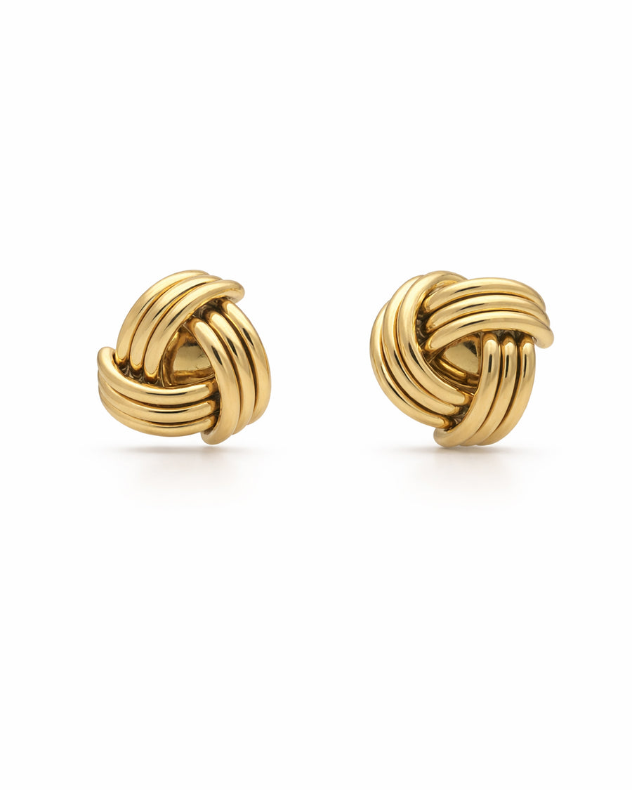 Sculpted Knot Gilded Studs