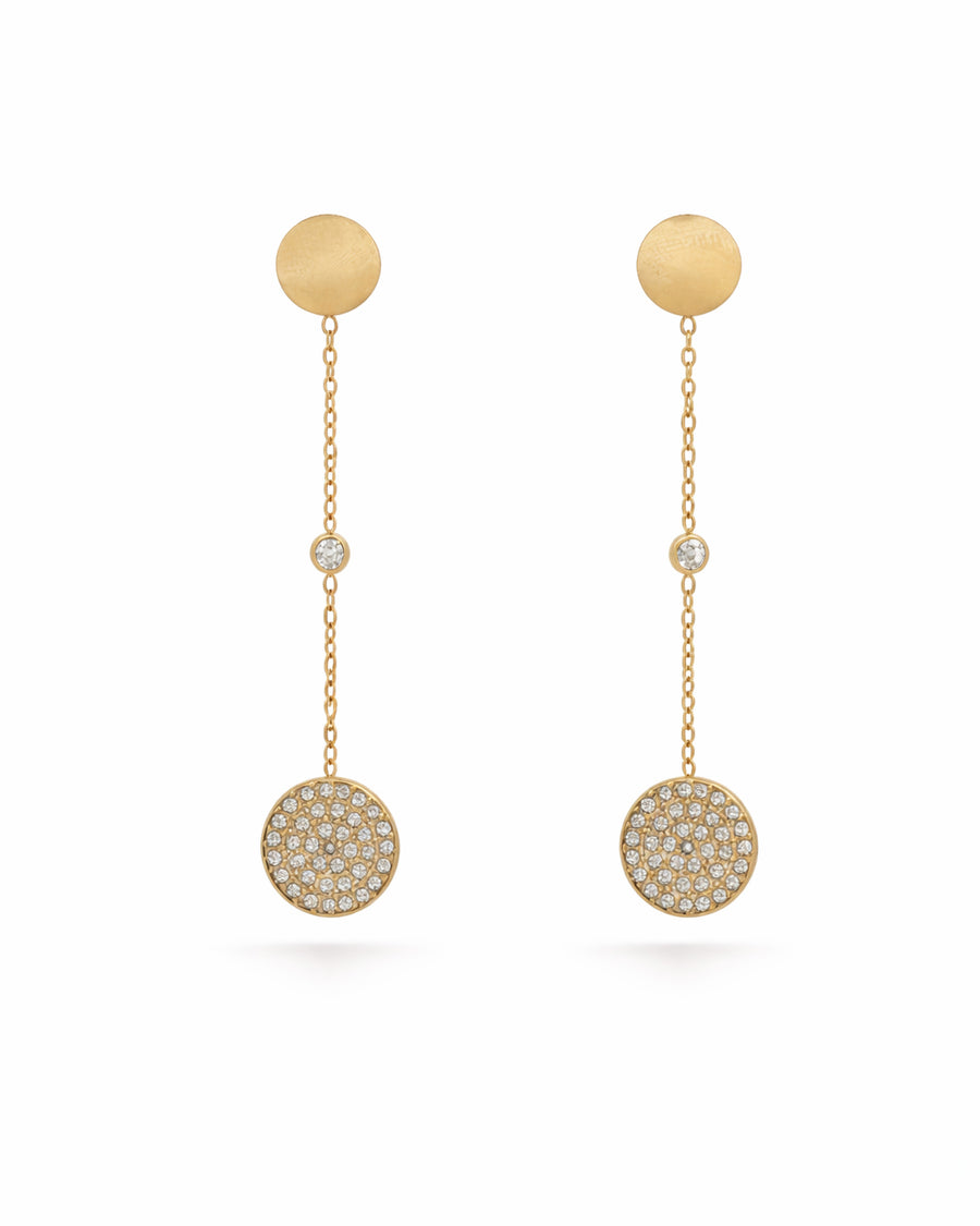Moon Gold Plated Earrings