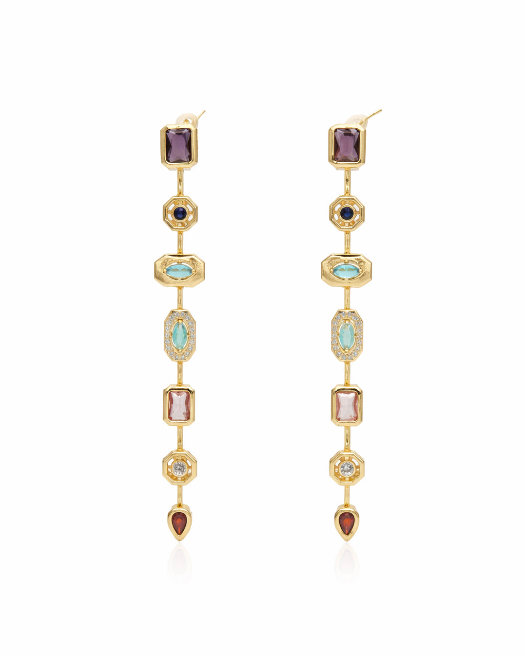 Jewel Totem Gold Plated Earrings