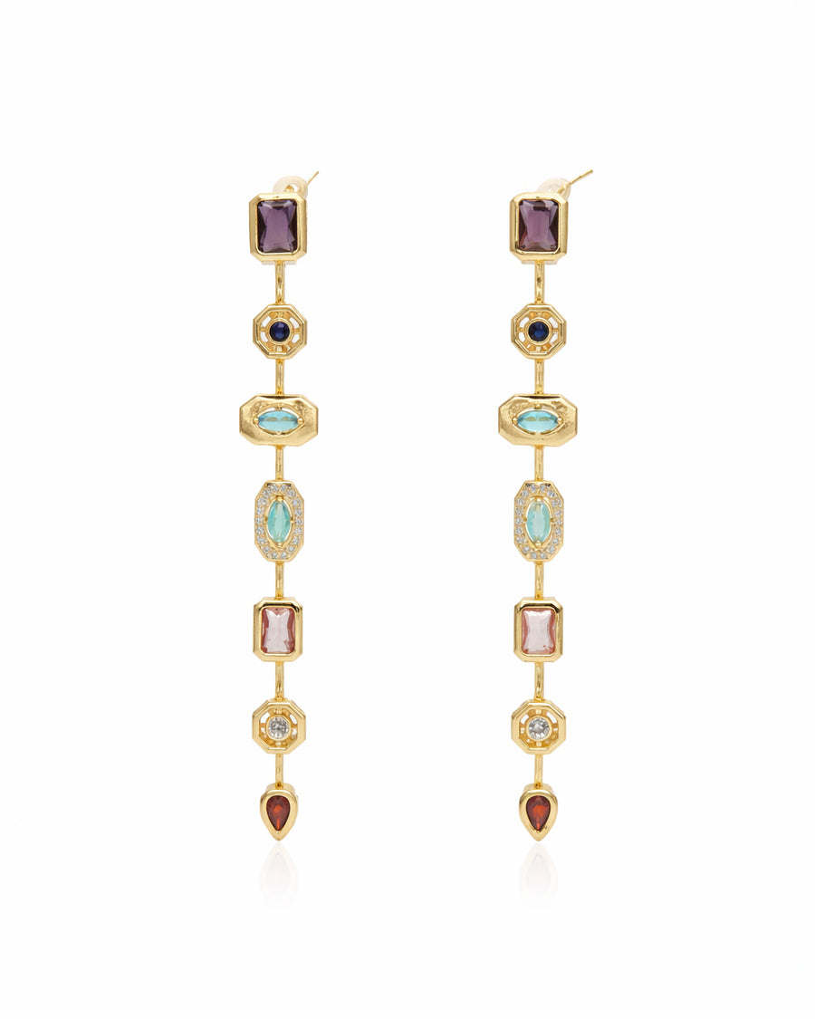 Jewel Totem Gold Plated Earrings