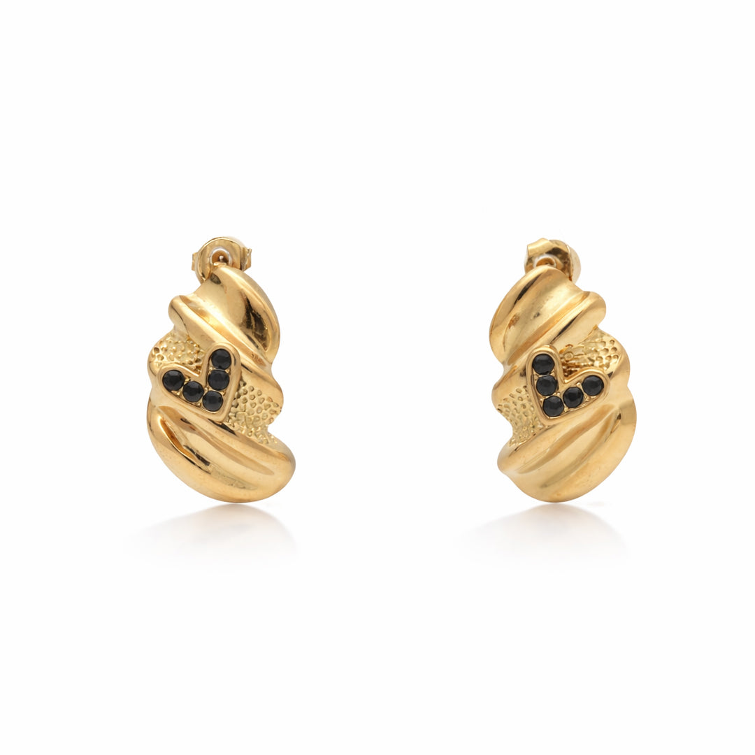 Serpent Coil Gold Plated Earrings