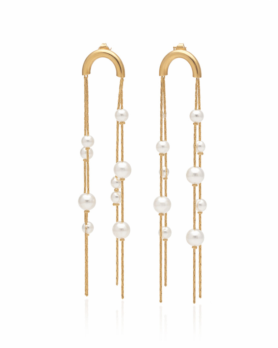 Pearl Rain Gold Plated Earrings