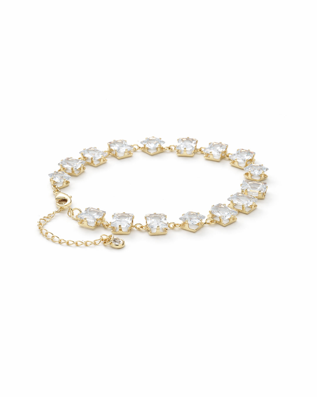 Crystal Cascade Gold Plated Bracelet