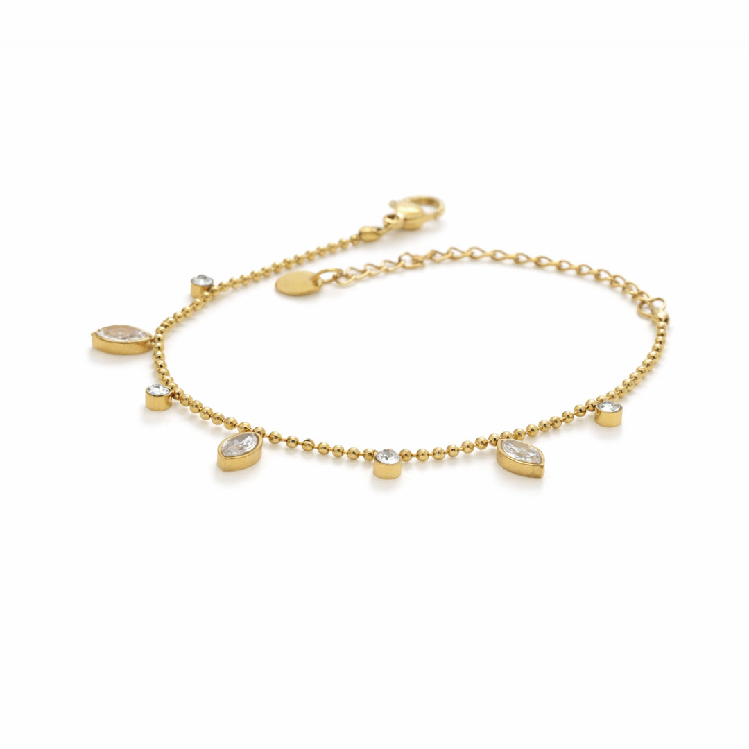 Crystal Dew Gold Plated Bracelet