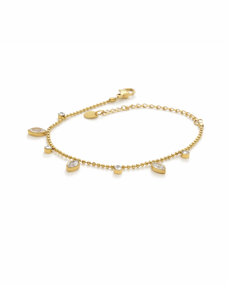 Crystal Dew Gold Plated Bracelet