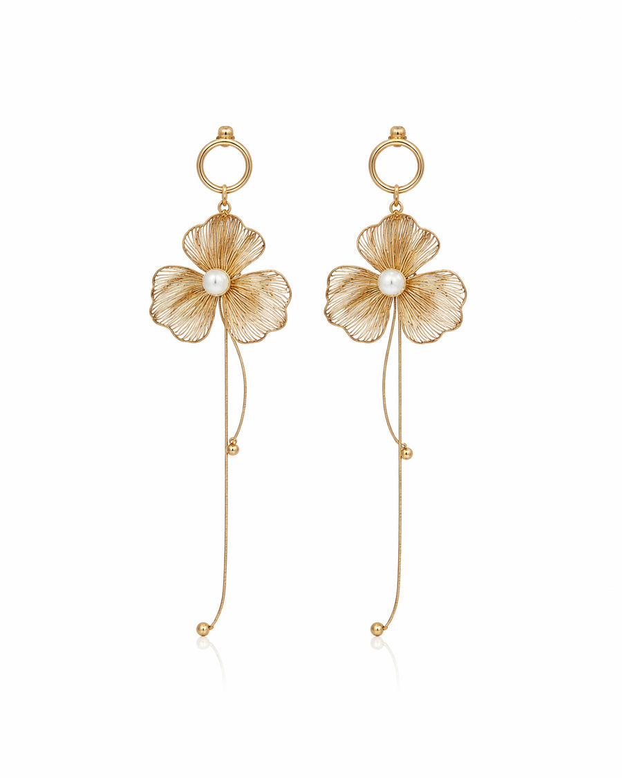 Filigree Bloom Gold Plated Earrings