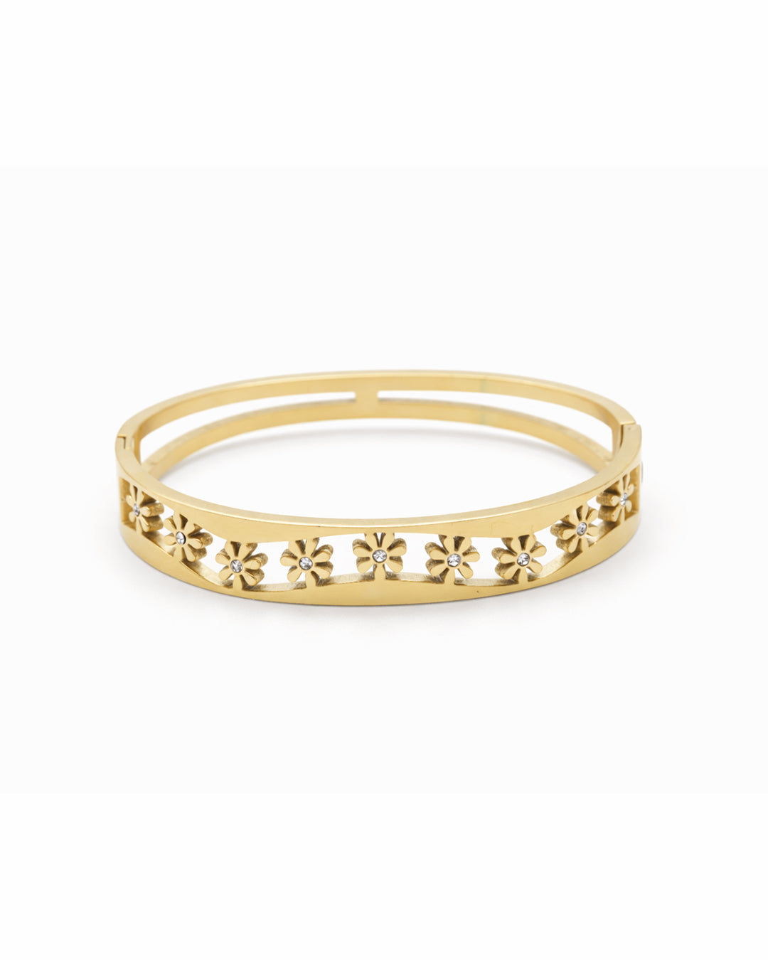 Eternal Bloom Cut-Out Gold Plated Kada