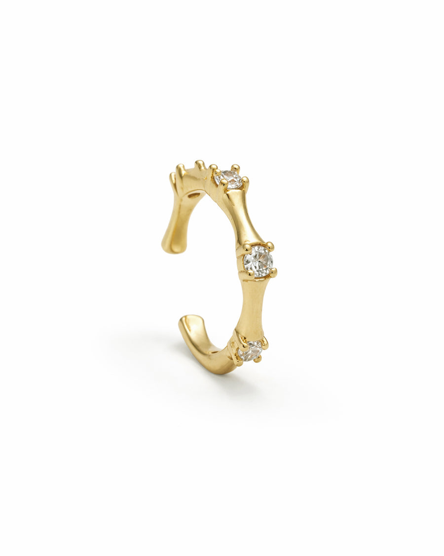Bamboo Gold Plated Adjustable Ring