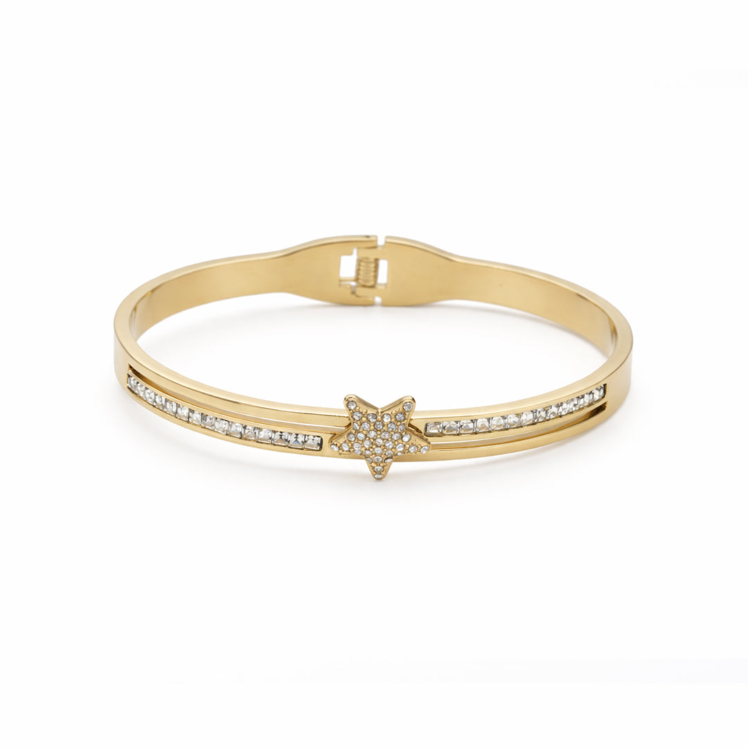 Pavé Star Crystal Channel Bangle Kada