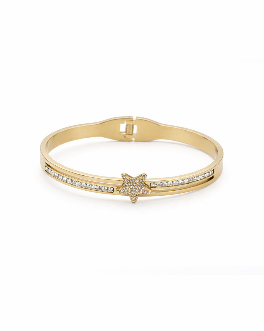 Pavé Star Crystal Channel Bangle Kada