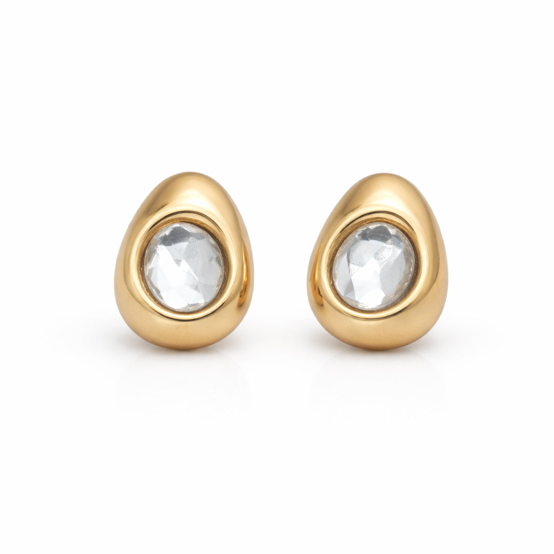 Luminous Gilded Teardrop Earrings