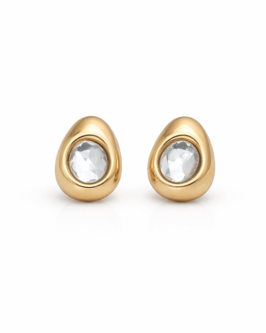 Luminous Gilded Teardrop Earrings