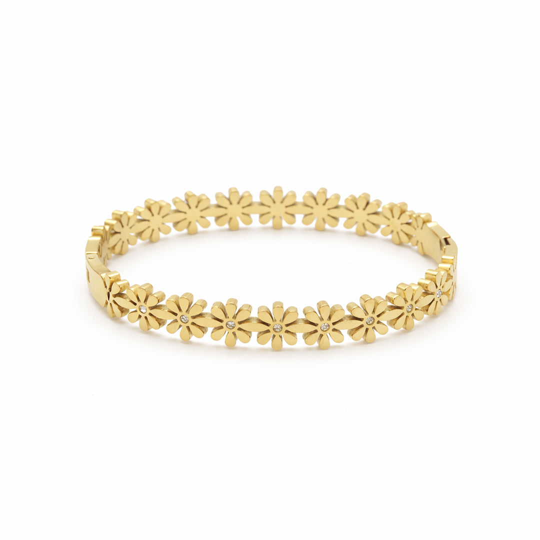 Eternal Daisy Bloom Gold Plated Kada