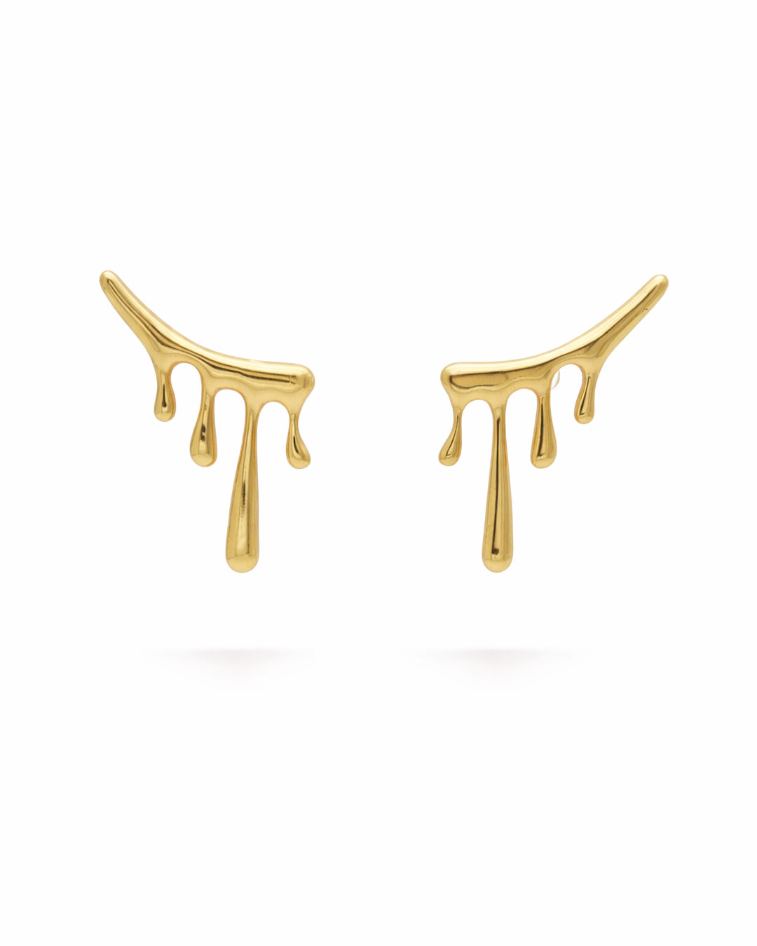 Gold Drip Gold Plated Earrings