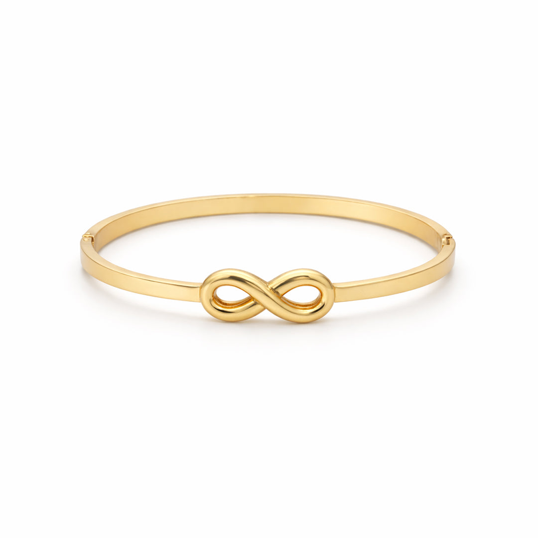 Infinity Symbol Gold Plated Bangle Kada