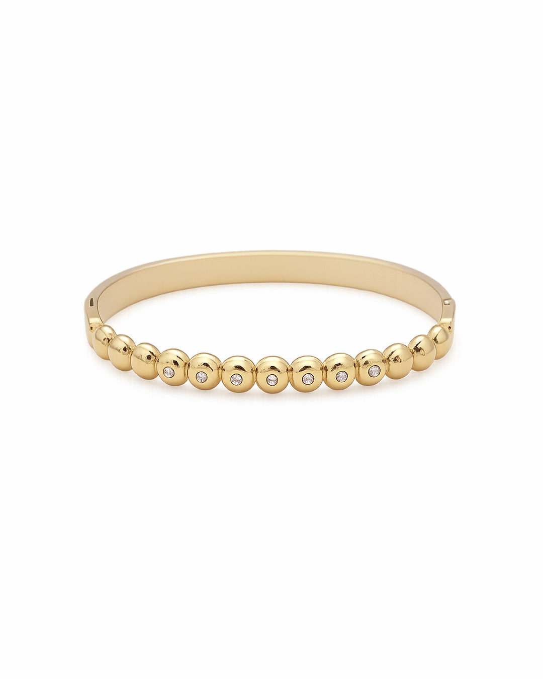 Beaded Rail Crystal Gold Plated Kada