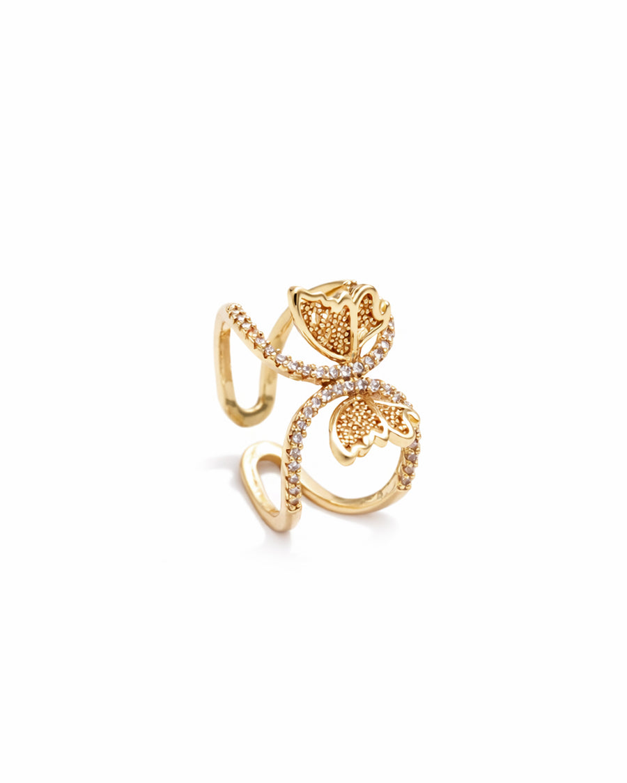 Monarch Gold Plated Adjustable Ring