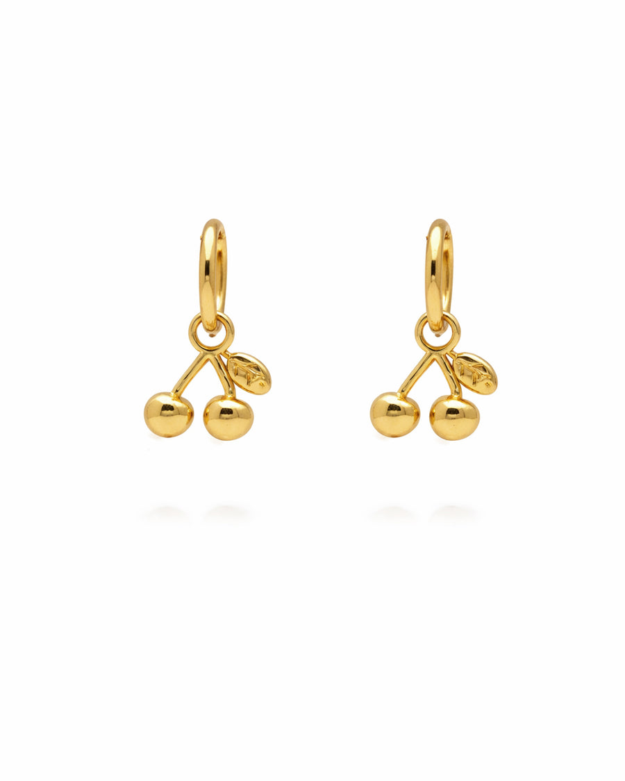 Gold Cherry Gold Plated Earrings