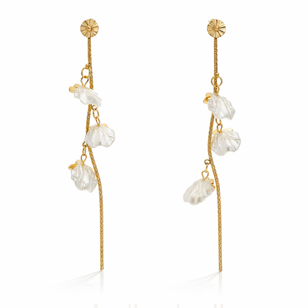 Shell Tide Gold Plated Earrings