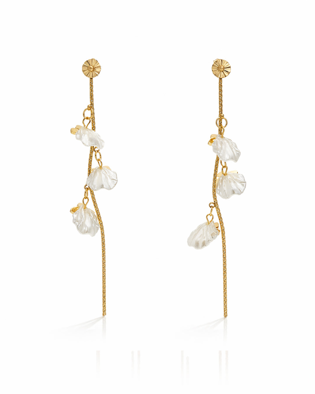 Shell Tide Gold Plated Earrings