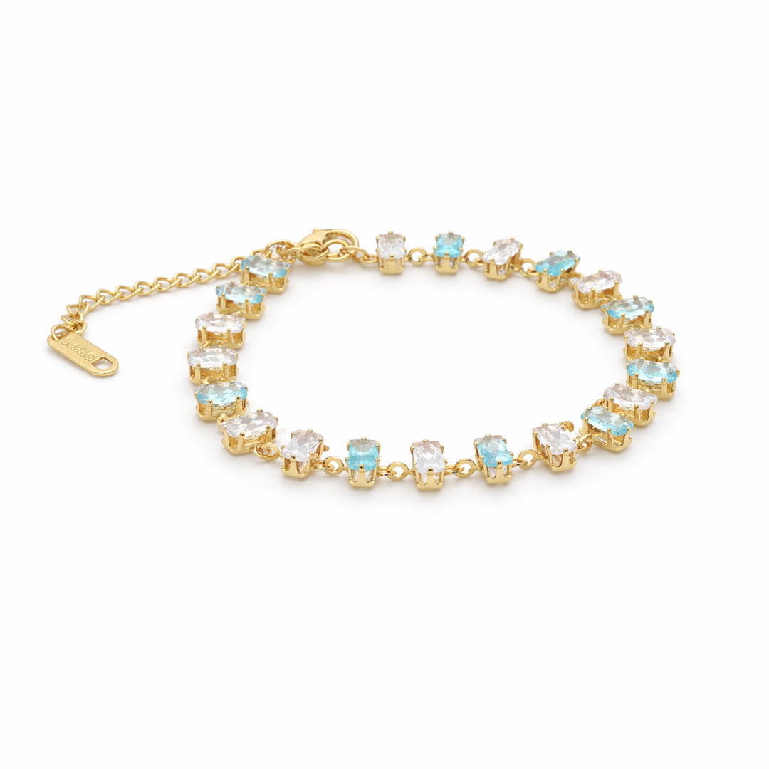 Aqua Frost Gold Plated Bracelet
