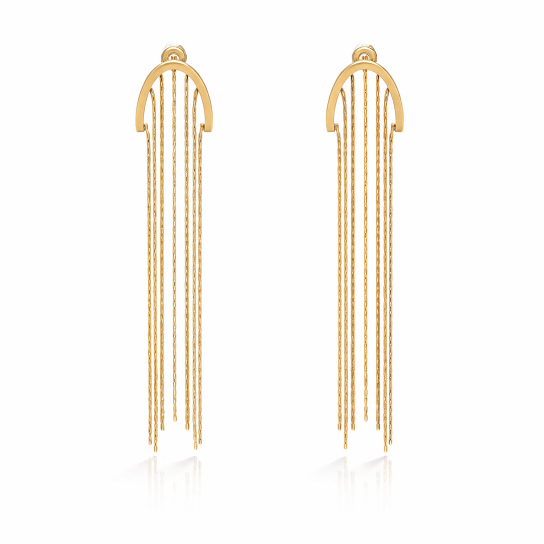 Golden Cascade Gold Plated Earrings