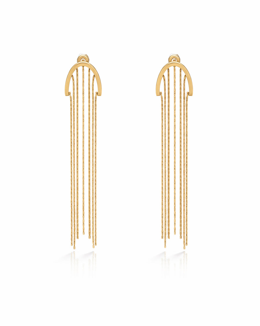 Golden Cascade Gold Plated Earrings