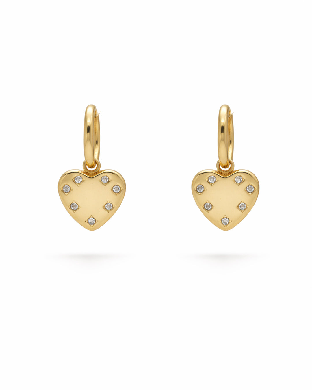 Starry Heart Gold Plated Earrings