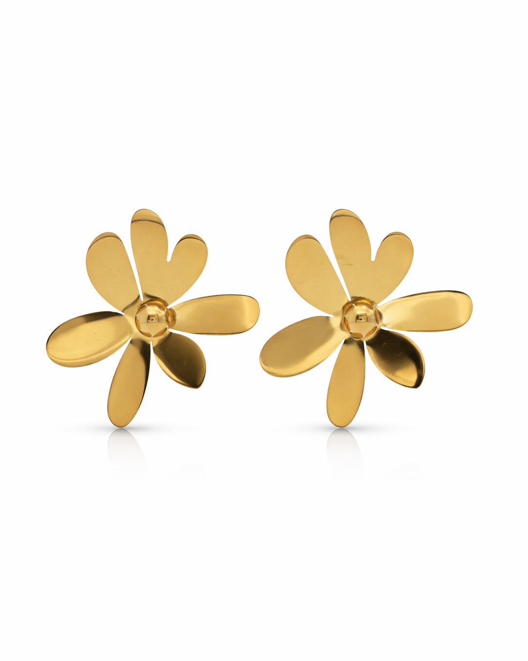 Bloom Petal Gold Stud Earrings
