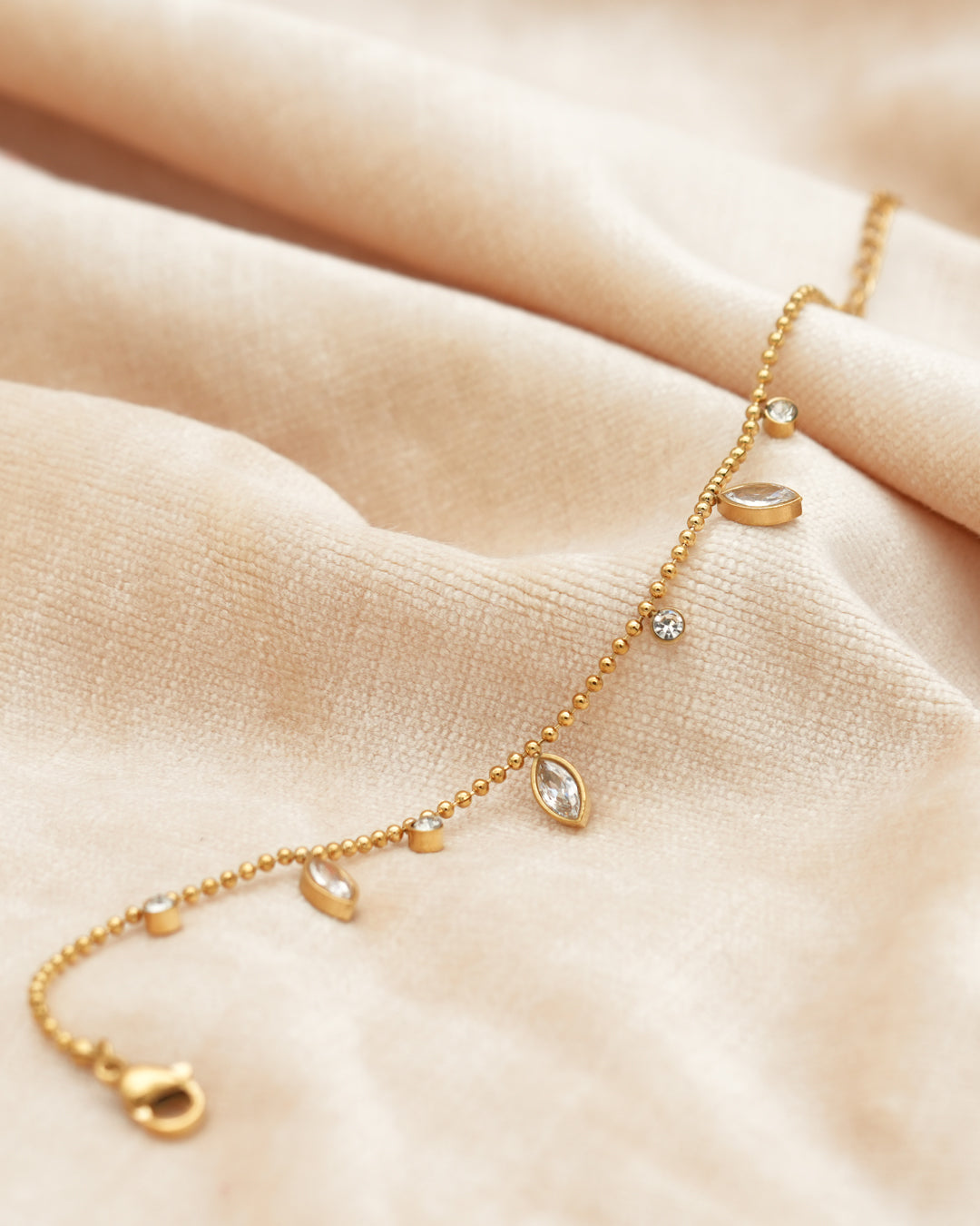Crystal Dew Gold Plated Bracelet