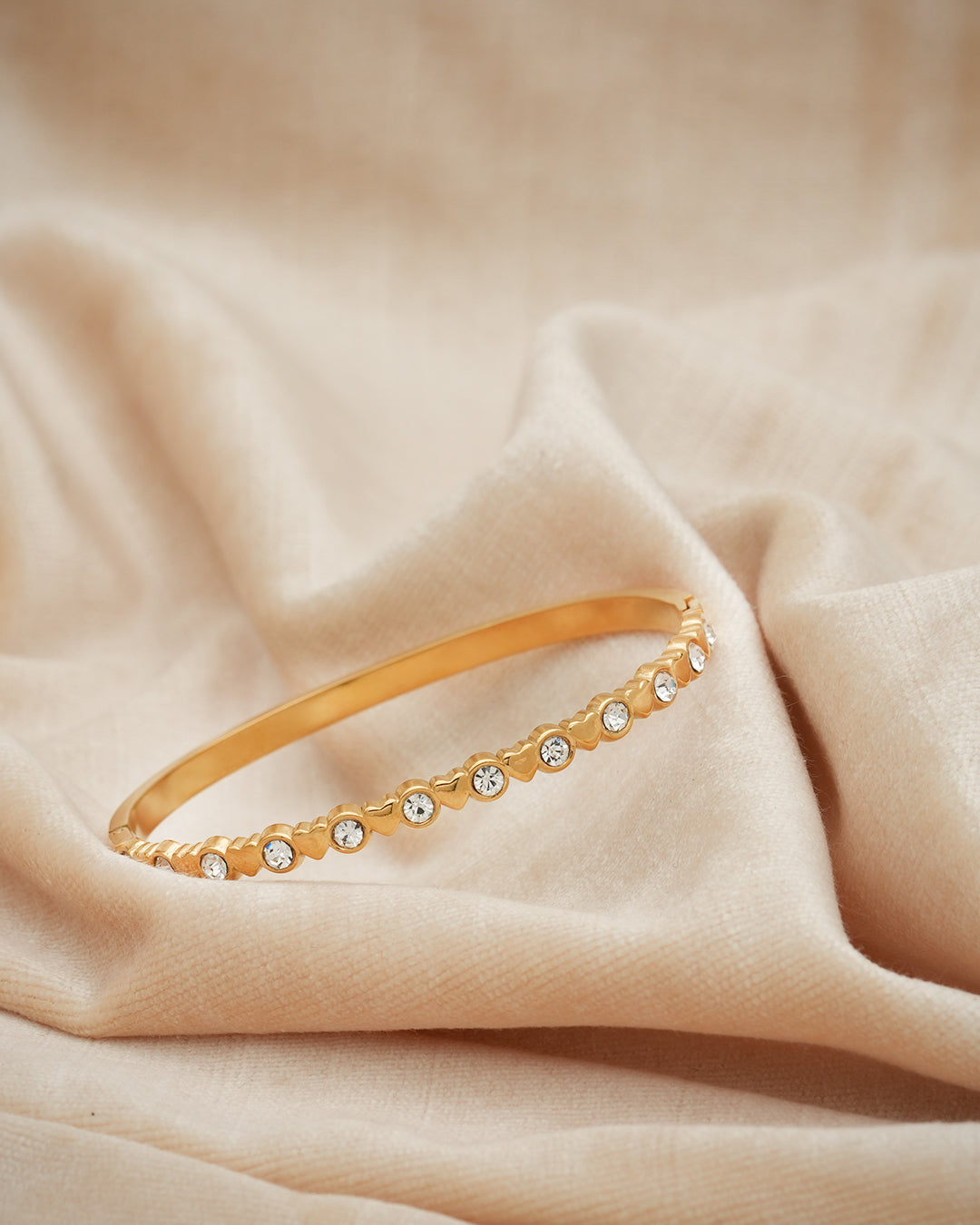 Sweetheart Crystal Bangle Kada