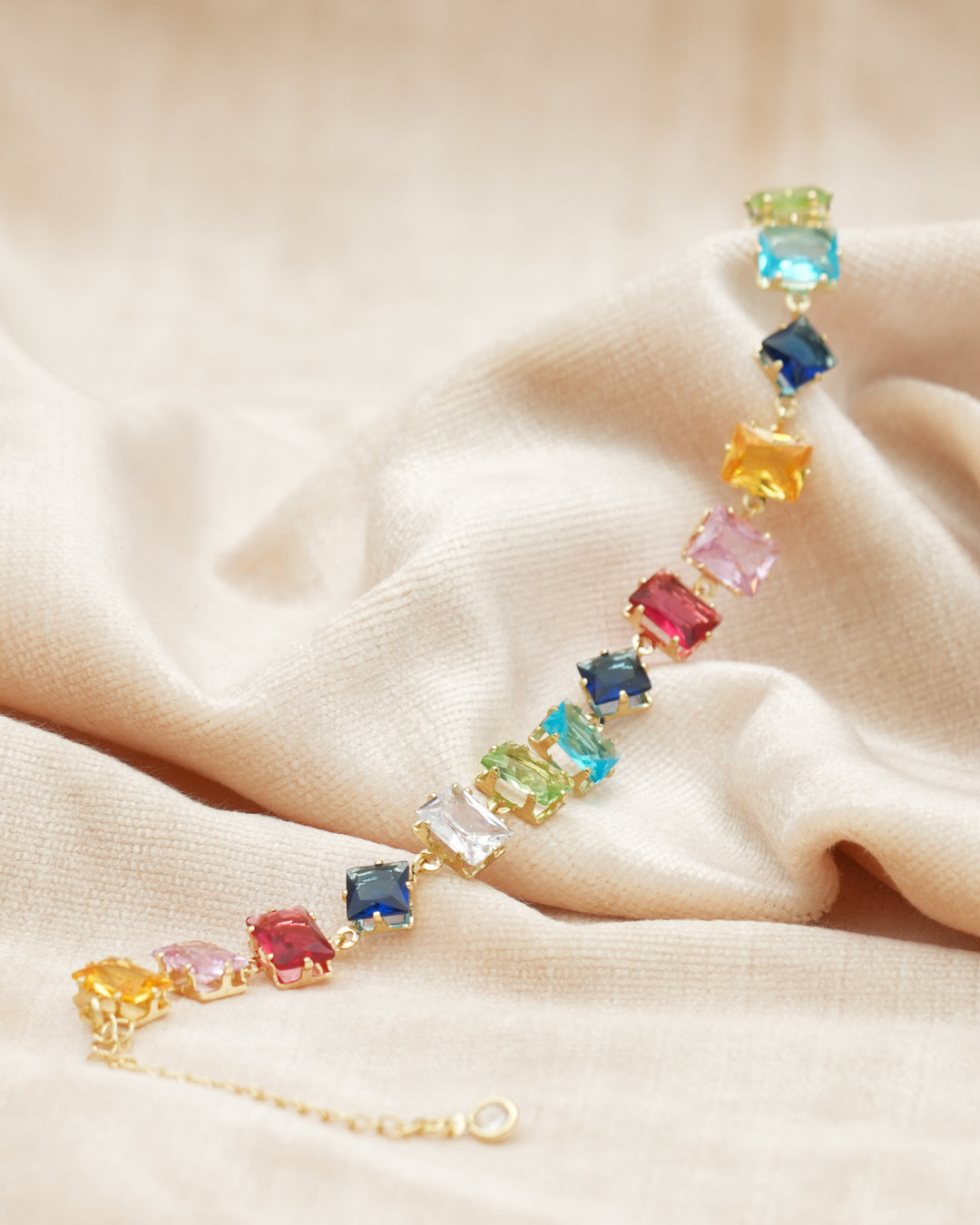 Rainbow Prism Gold Plated Bracelet