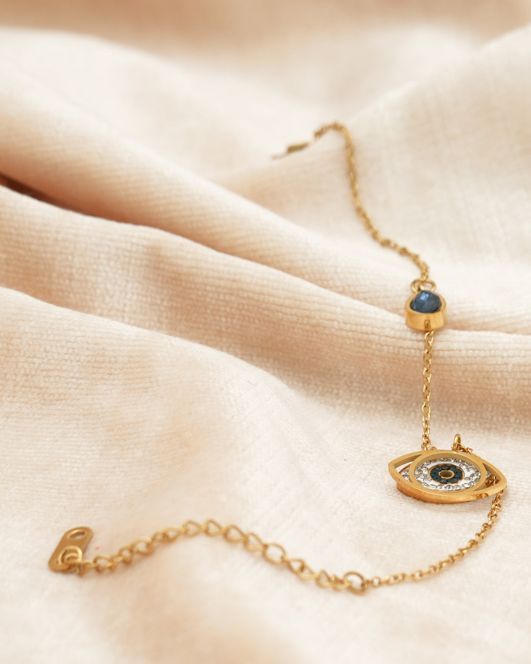 Aura Evil Eye Gold Charm Bracelet