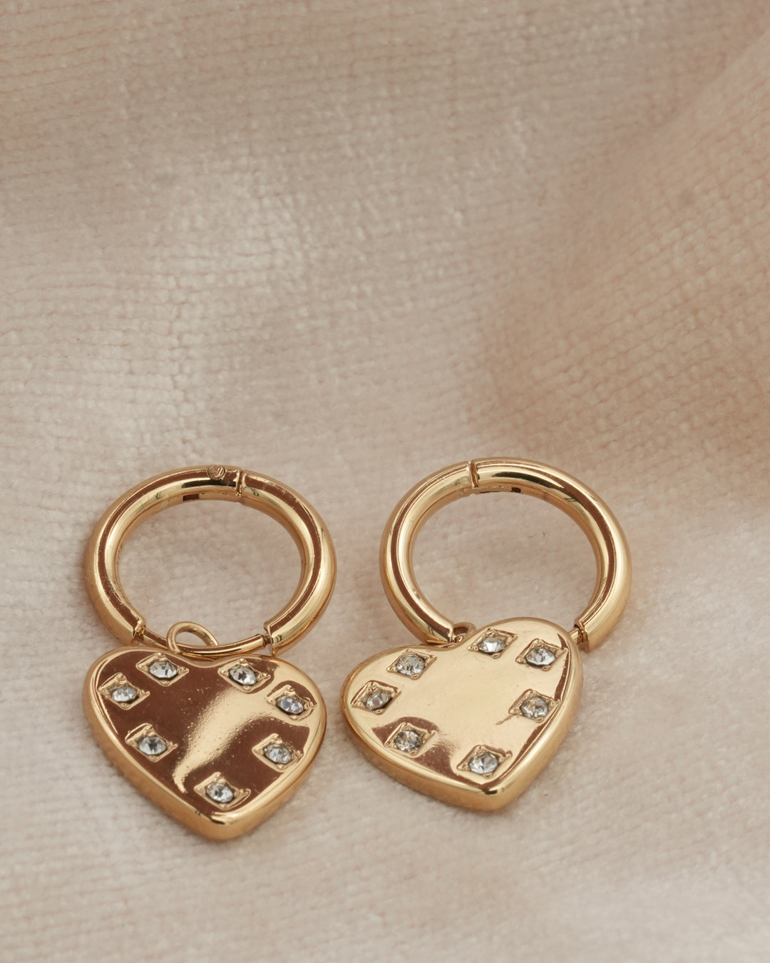 Starry Heart Gold Plated Earrings