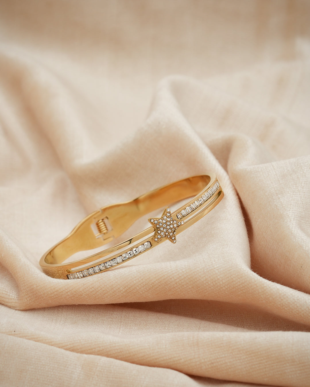 Pavé Star Crystal Channel Bangle Kada