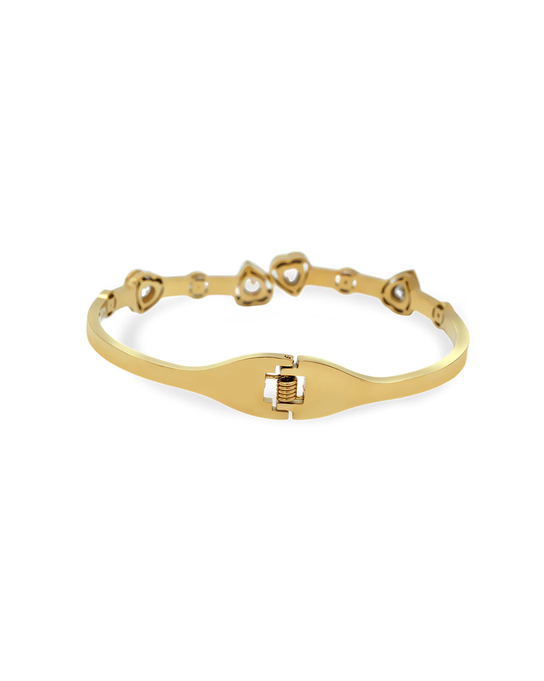Blooming Hearts Gold Plated Kada