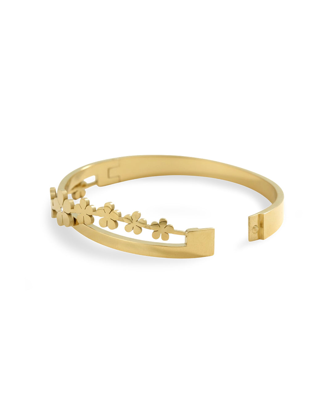 Daisy Trail Crystal Gold Plated Kada