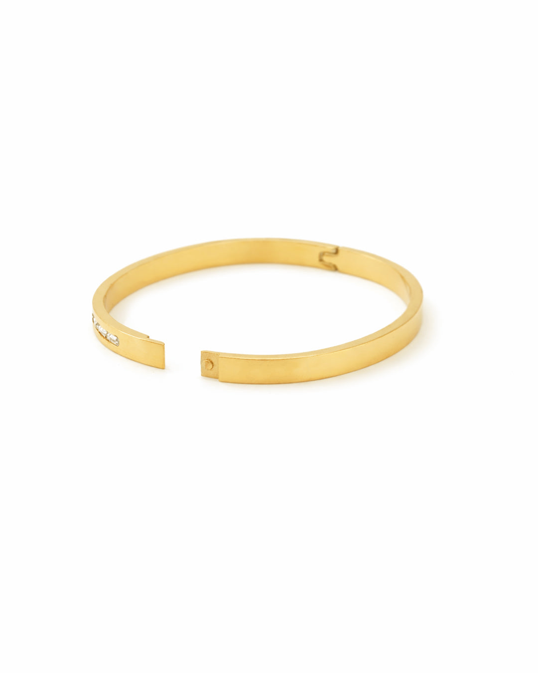 Baguette Channel Line Gold Plated Kada