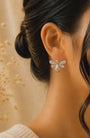 Crystal Bee Rose Gold Silver 925 Earrings