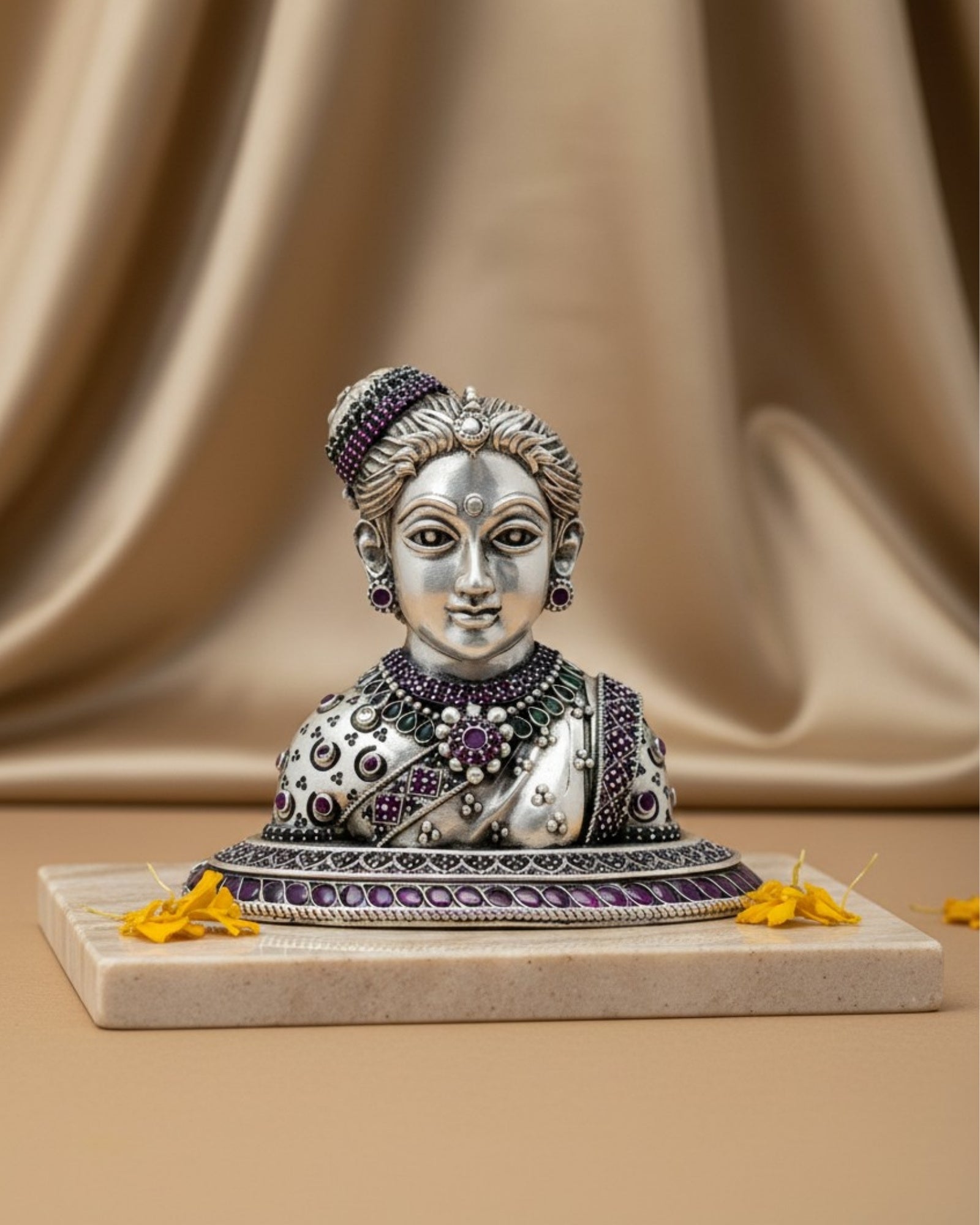 Maa Gauri Silver 925 Idol — 3 Inch