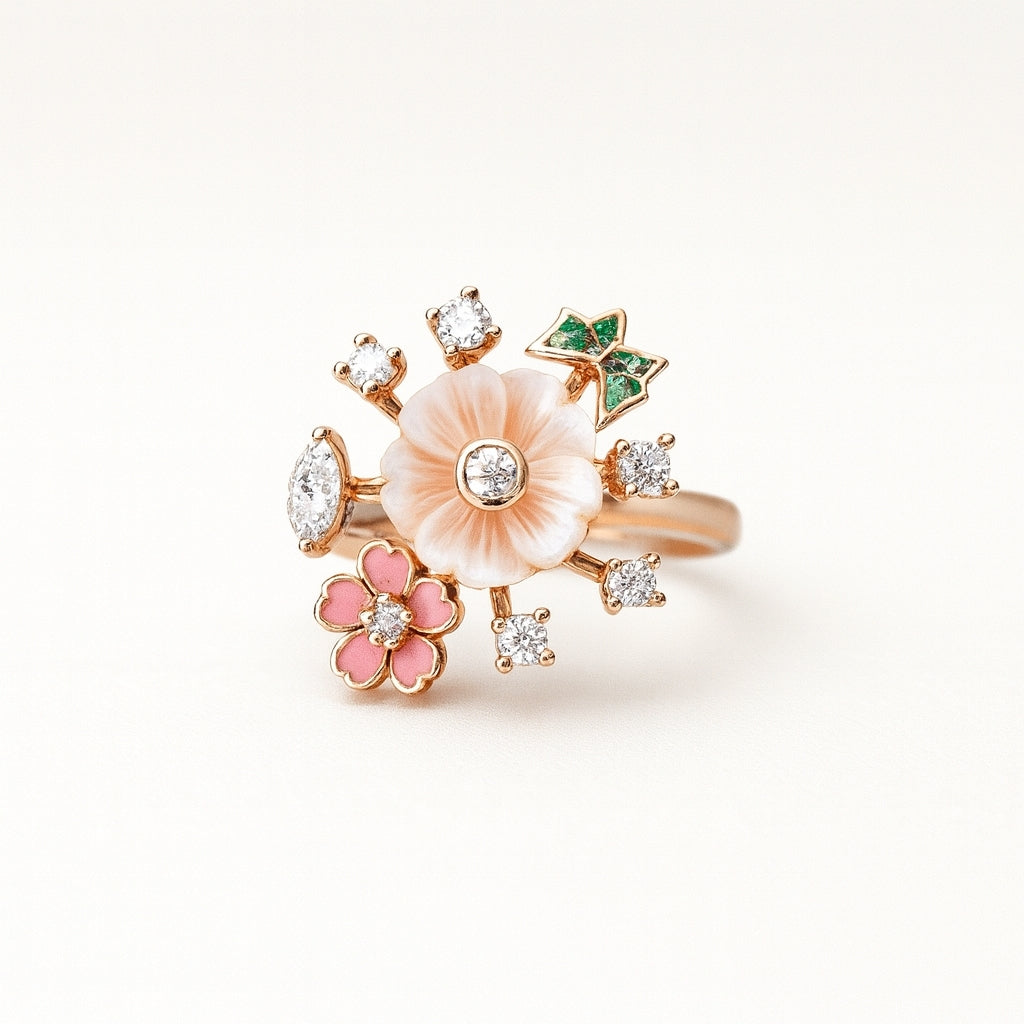 Eternal Blossom Ring – Pure Silver 925 Floral Elegance