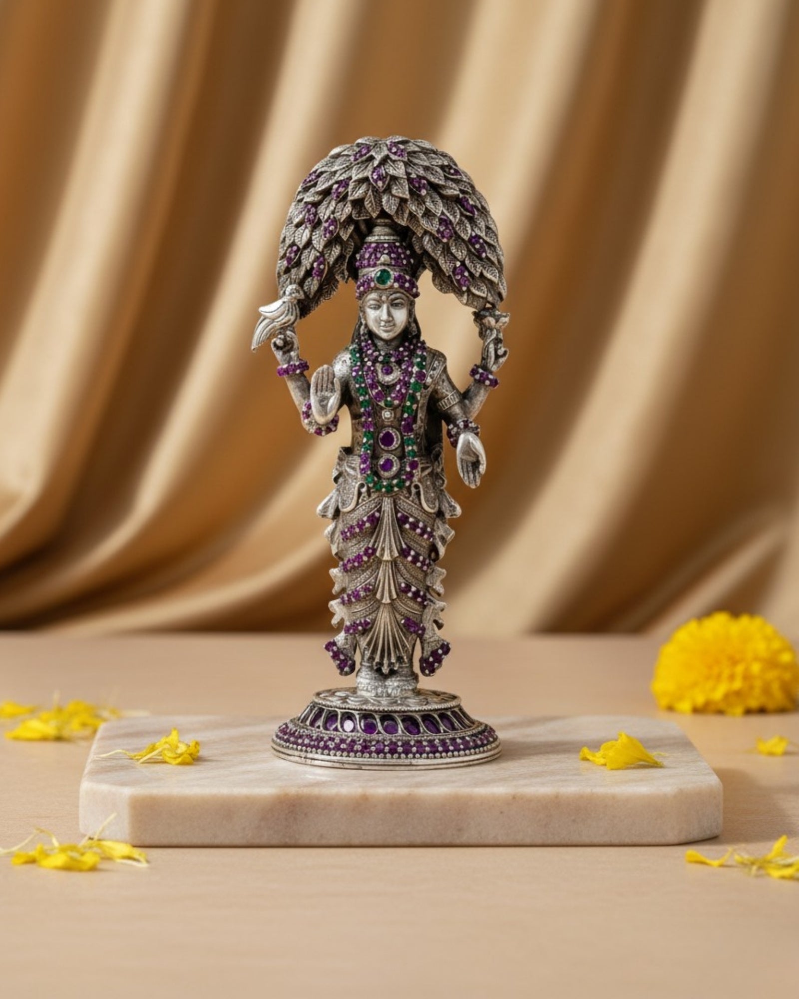 Vasavi Devi Silver 925 Idol — 3 Inch