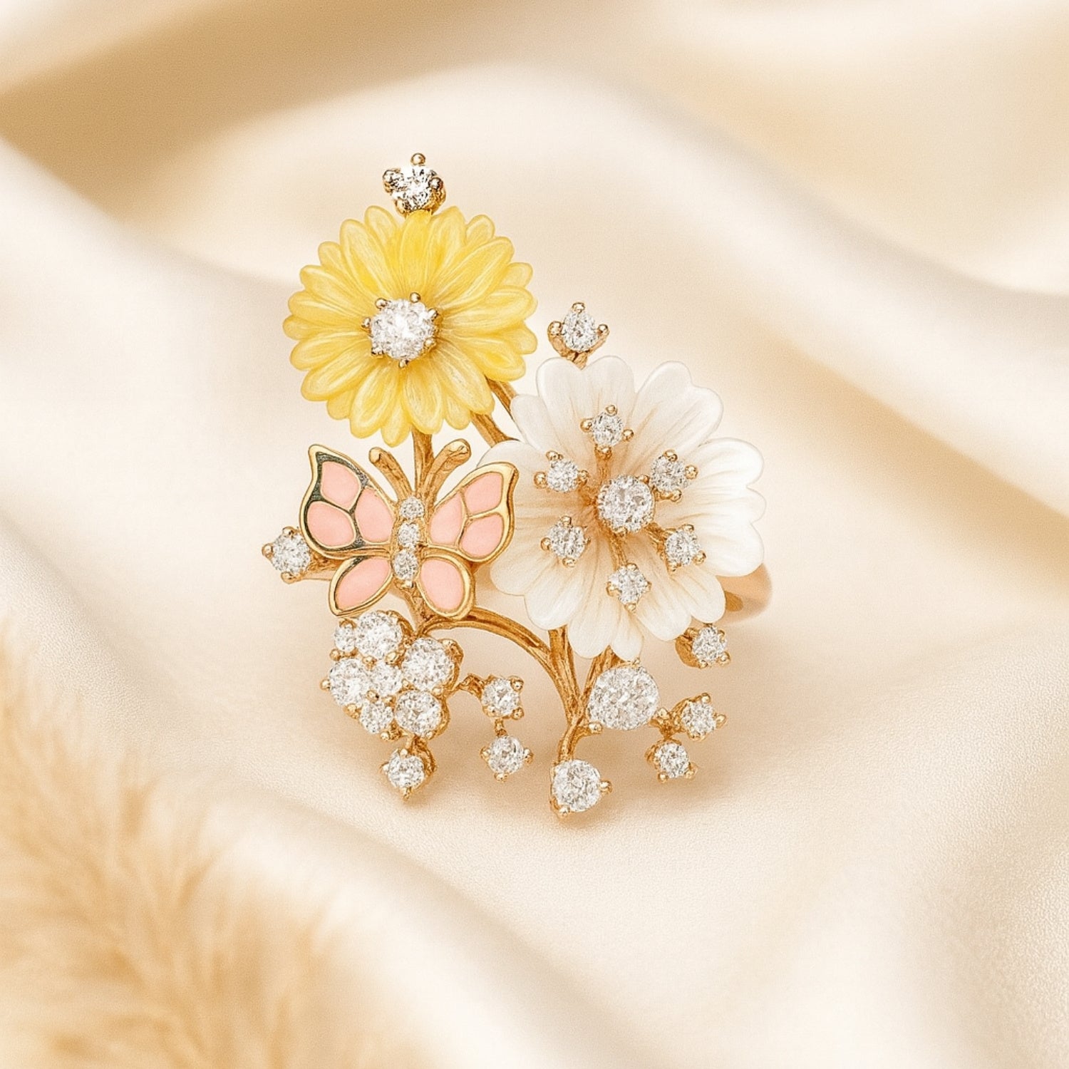 Eternal Flora Ring – Pure Silver 925 with Enamel & CZ Detailing
