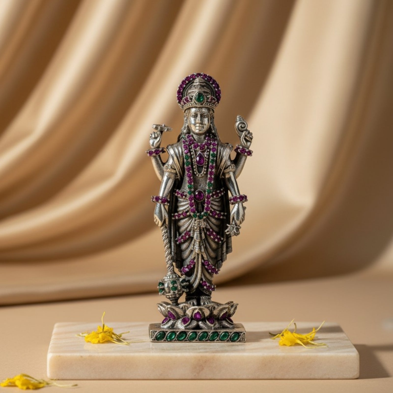 Lord Dhanvantari Silver 925 Idol