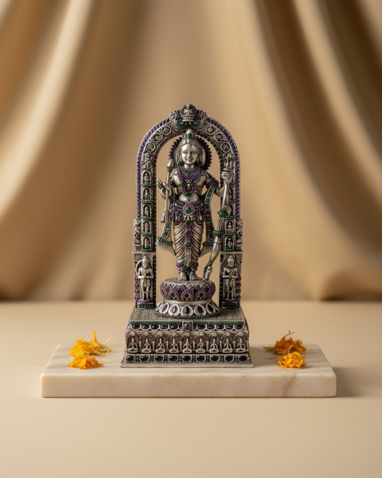 Lord Ram Pure Silver Idol (4 Inch, 200g)