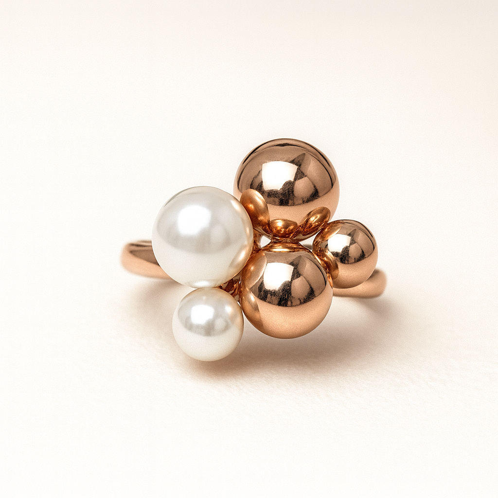 Eternal Sphere Ring – Pure Silver 925 with Pearl Harmony